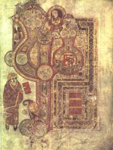 Book of Kells, Incipit to the Gospel of Matthew. PD. Wikipedia.