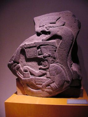 La Venta, Mexico, Olmec Monument 19, Photo by Audrey and George Delange, Wikimedia