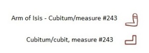 Hittite/Luwian Glyph for cubitum/measure